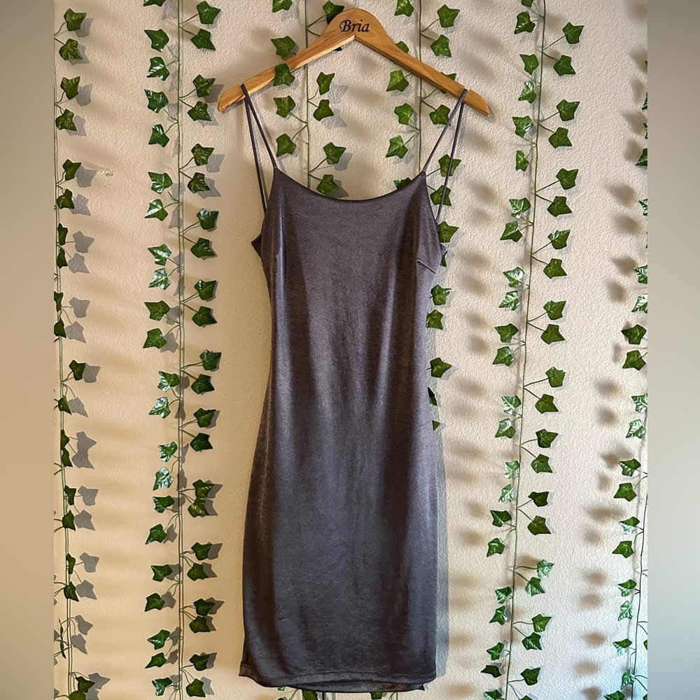 ANGL grey/metallic party dress, size large